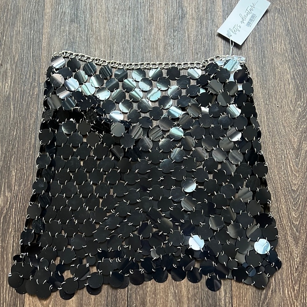 DIANA BLACK DISCO SKIRT